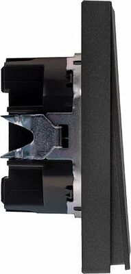 Kranz KR-78-0709-6 Выключатель STRONG 2 кл проходной (переключатель) 10А с/у графит KRANZ