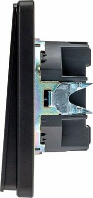 Kranz KR-78-0711-3 Выключатель ROUND 2 кл для жалюзи возвратный 10А с/у оникс KRANZ