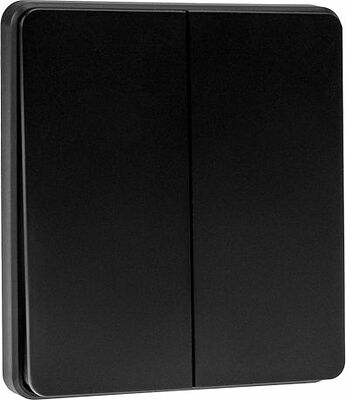 Kranz KR-78-0711-3 Выключатель ROUND 2 кл для жалюзи возвратный 10А с/у оникс KRANZ