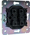 Kranz KR-78-0711-3 Выключатель ROUND 2 кл для жалюзи возвратный 10А с/у оникс KRANZ