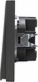 Kranz KR-78-0711-6 Выключатель STRONG 2 кл для жалюзи возвратный 10А с/у графит KRANZ