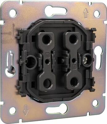 Kranz KR-78-0711-6 Выключатель STRONG 2 кл для жалюзи возвратный 10А с/у графит KRANZ