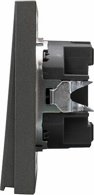 Kranz KR-78-0712-6 Выключатель STRONG 1 кл возвратный 10А с/у графит KRANZ