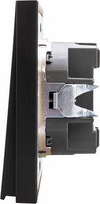 Kranz KR-78-0713-5 Выключатель STRONG 1 кл с подсветкой 10А с/у антрацит KRANZ