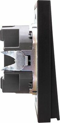 Kranz KR-78-0713-5 Выключатель STRONG 1 кл с подсветкой 10А с/у антрацит KRANZ