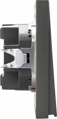 Kranz KR-78-0713-6 Выключатель STRONG 1 кл с подсветкой 10А с/у графит KRANZ