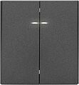 Kranz KR-78-0714-6 Выключатель STRONG 2 кл с подсветкой 10А с/у графит KRANZ