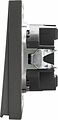 Kranz KR-78-0716-6 Выключатель STRONG 1 кл проходной (переключатель) с подсветкой 10А с/у графит KRANZ