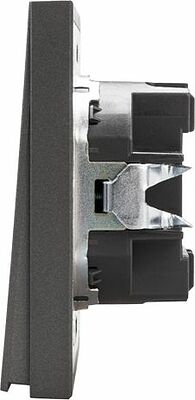 Kranz KR-78-0716-6 Выключатель STRONG 1 кл проходной (переключатель) с подсветкой 10А с/у графит KRANZ