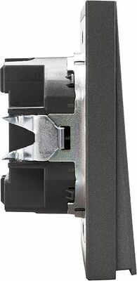 Kranz KR-78-0716-6 Выключатель STRONG 1 кл проходной (переключатель) с подсветкой 10А с/у графит KRANZ