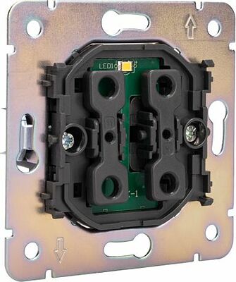 Kranz KR-78-0716-6 Выключатель STRONG 1 кл проходной (переключатель) с подсветкой 10А с/у графит KRANZ