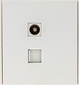 Kranz KR-78-0722-4 Розетка STRONG компьютерная RJ45 кат6 + TV с/у жемчуг KRANZ