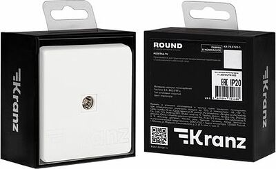Kranz KR-78-0723-1 Розетка ROUND TV с/у перламутр KRANZ