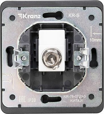 Kranz KR-78-0723-3 Розетка ROUND TV с/у оникс KRANZ