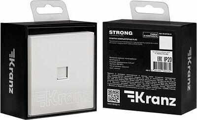 Kranz KR-78-0724-4 Розетка STRONG компьютерная RJ45 кат6 с/у жемчуг KRANZ