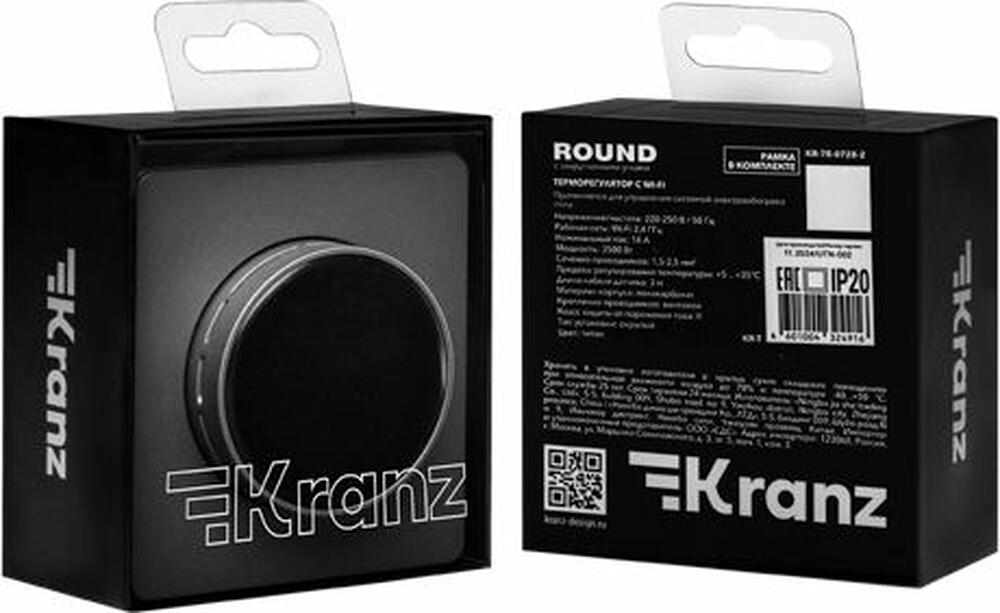 Kranz KR-78-0728-2 Терморегулятор ROUND Wi-Fi с/у титан KRANZ