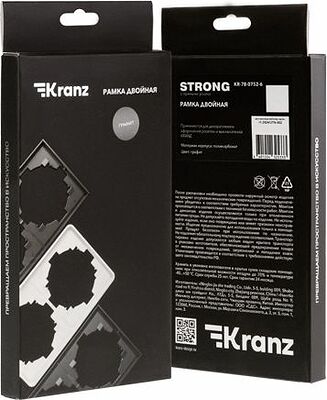Kranz KR-78-0752-6 Рамка STRONG 2-постовая графит KRANZ