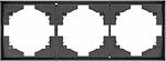 Kranz KR-78-0753-6 Рамка STRONG 3-постовая графит KRANZ