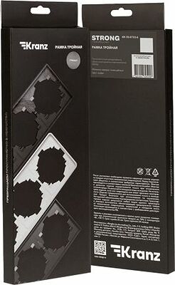 Kranz KR-78-0753-6 Рамка STRONG 3-постовая графит KRANZ