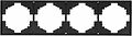 Kranz KR-78-0754-5 Рамка STRONG 4-постовая антрацит KRANZ