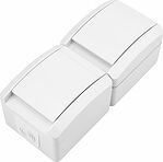 Kranz KR-78-0802 Блок вертикальный 2 розетки INDUSTRIAL IP54 с/з, о/у, белый KRANZ