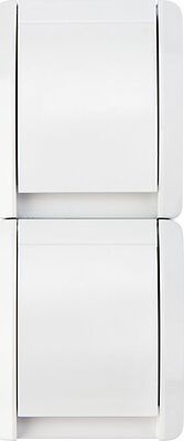 Kranz KR-78-0802 Блок вертикальный 2 розетки INDUSTRIAL IP54 с/з, о/у, белый KRANZ