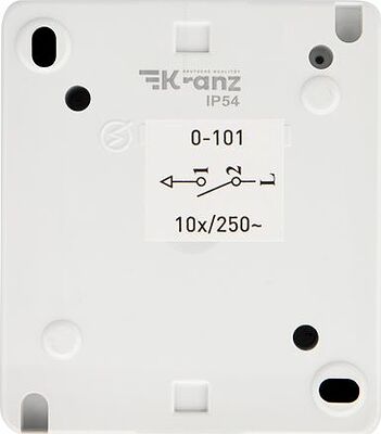 Kranz KR-78-0834 Выключатель одноклавишный INDUSTRIAL IP54 о/у, белый KRANZ