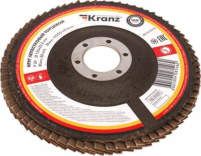 Kranz KR-90-0010 Круг лепестковый торцевой, P24, 125х22,2мм KRANZ