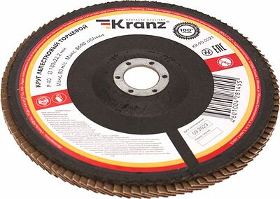 Kranz KR-90-0021 Круг лепестковый торцевой, P40, 180х22,2мм KRANZ