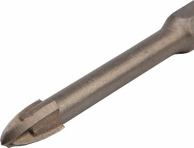 Kranz KR-91-0649 Сверло по стеклу и керамике 6 мм, 4 грани, шестигранный хвостовик Kranz