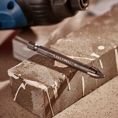 Kranz KR-91-0651 Сверло по стеклу и керамике10 мм, 4 грани, шестигранный хвостовик Kranz