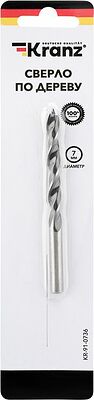 Kranz KR-91-0736 Сверло по дереву 7х105 мм, цилиндрический хвостовик Kranz
