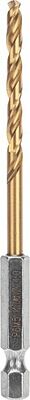 Kranz KR-91-5503 Сверло по металлу, 4мм, Р6М5, ТИТАН, шестигранный хвостовик (1 шт. в упаковке) DIN 338 KRANZ