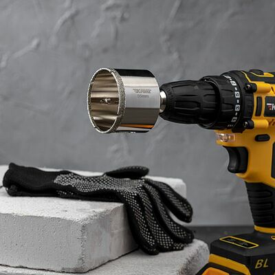 Kranz KR-92-0015 Коронка алмазная 55мм по керамограниту с центровочным сверлом KRANZ