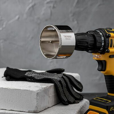 Kranz KR-92-0018 Коронка алмазная 68мм по керамограниту с центровочным сверлом KRANZ