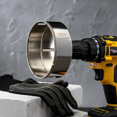 Kranz KR-92-0022 Коронка алмазная 110мм по керамограниту с центровочным сверлом KRANZ