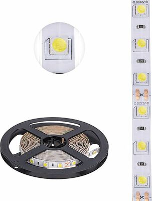 LAMPER 141-2021 Лента светодиодная 12В, SMD5050, 14,4Вт/м, 60 LED/м, 6500К, 10мм, 3м, для БП с клеммами, IP20 LAMPER