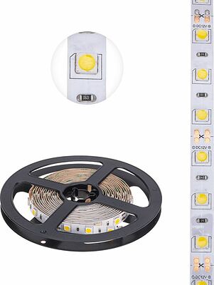 LAMPER 141-2022 Лента светодиодная 12В, SMD5050, 14,4Вт/м, 60 LED/м, 2700К, 10мм, 3м, для БП с клеммами, IP20 LAMPER