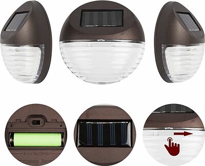 LAMPER 602-214 Светильник настенный 4000К, со встроенным аккумулятором и солнечной панелью (SLC-60) LAMPER