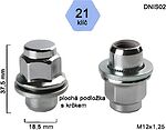Bimecc Гайка M12x1,5 (37,5) hex21 пш цинк (ИТАЛИЯ) DTOY01 BC OGS083518