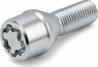 Болт секретный M14x1,5 /29, конус, 4+1 ключ, Цинк, UB430 BC S033015