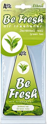 Be Fresh Green Tea подвесной картонный ароматизатор «Зелёный чай»
