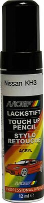 MOTIP NISSAN KH3 чёрная (Super Black) акриловая эмаль для подкраски с кисточкой, 12 мл