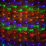 NEON-NIGHT 215-029 Гирлянда светодиодная Сеть 2х1,5м 288 LED МУЛЬТИ черный ПВХ IP65 постоянное свечение 230В контроллер в комплекте NEON-NIGHT 