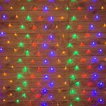 NEON-NIGHT 215-129 Гирлянда Сеть 1,5х1,5м, прозрачный ПВХ, 150 LED Мультиколор