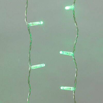 NEON-NIGHT 235-104 Гирлянда светодиодная Занавес 2x0,8м 160 LED ЗЕЛЕНЫЙ прозрачный ПВХ IP65 постоянное свечение 230В блок в комплекте NEON-NIGHT