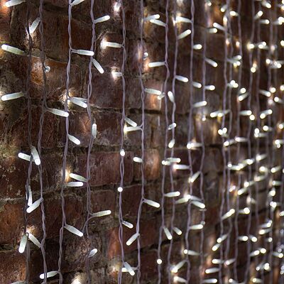 NEON-NIGHT 235-115 Гирлянда светодиодная Занавес 2х1,5м 300 LED БЕЛЫЙ белый ПВХ IP65 постоянное свечение 230В нужен блок 303-500-1 NEON-NIGHT