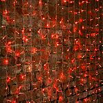 NEON-NIGHT 235-302-6 Гирлянда светодиодная Занавес 2х1,5м 192 LED КРАСНЫЙ прозрачный ПВХ IP65 постоянное свечение 230В блок в комплекте NEON-NIGHT