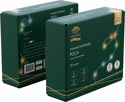 NEON-NIGHT 245-020 Умная гирлянда Роса с крупными каплями 20м 200 LED RGB IP20 прозрачный провод USB NEON-NIGHT