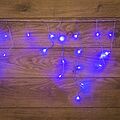NEON-NIGHT 255-013 Гирлянда Бахрома (Айсикл), 1,8х0,5м, 48 LED СИНИЕ, прозрачный ПВХ, IP20, свечение с динамикой, 230В, не соединяется